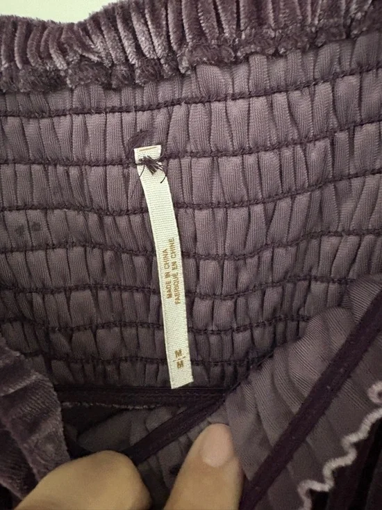 Free People Knit Velvet Faerie Dress in Plum Size M - Picture 3 of 5